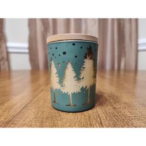 Handmade Christmas Tree Scented Candle 5 oz Deer Pine Jar With Wood Lid